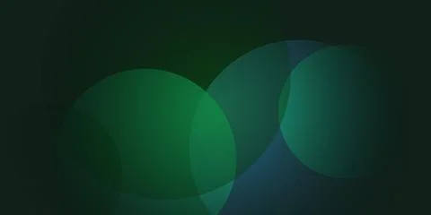 Abstract green circles background with soft light Stock Illustration