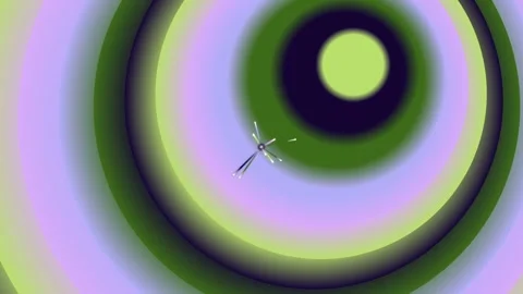 Abstract Green Circles with Central Motion. Stock Footage 329426573