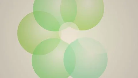 Abstract green circles overlapping on a soft background Stock Illustration