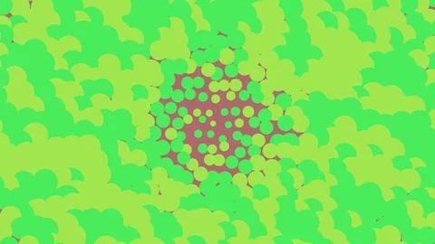 Abstract green circles pattern on a brown background Stockillustratie