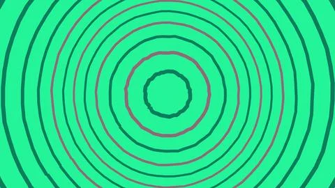 Abstract green circles pattern with concentric rings イラスト素材