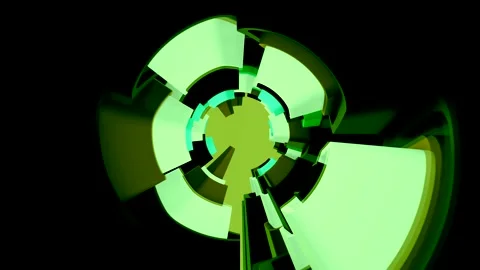 Abstract Green Circular Design Video stock 289122072