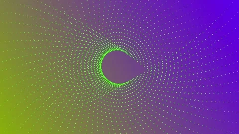 Abstract Green Circular Particle Flow Background Stock Footage 315080621
