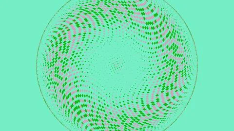 Abstract green circular pattern with geometric shapes イラスト素材