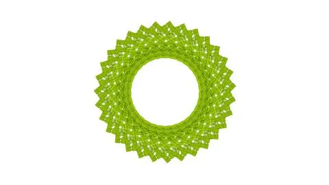 Abstract green circular pattern from planes. Stock-Illustration