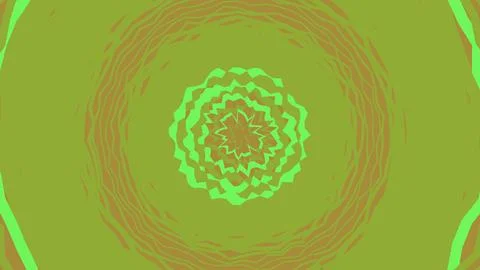 Abstract green circular pattern with wavy lines Illustrazione stock