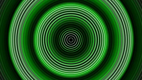 Abstract green circular patterns pulsating rhythmically in dark digital mot.. Stock Footage 341850852