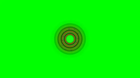 Abstract green circular ripples with glowing dots on a vibrant background 스톡 동영상 340266435