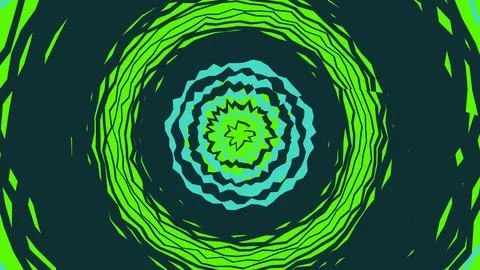 Abstract green circular tunnel pattern design Stockillustratie