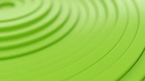 Abstract green circular waves moving in a smooth loop Video stock 333830721