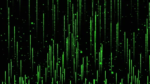 Abstract green clean, soft and shiny particle moving up on black background.. Stock Footage 295188995