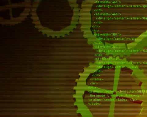 Abstract green coding screen with moving wheels Stock Footage 255921183
