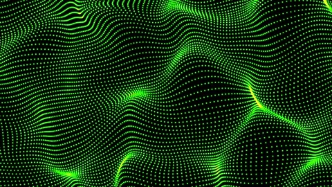 Abstract green color dots particles flowing wave pattern halftone gradient .. Stock Footage 290851664