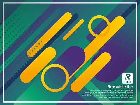 Abstract Green Colour background with lines Stock Illustration
