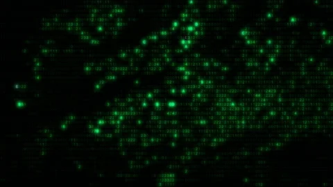 Abstract Green Computer Hex Code Algorithm Hud Design Template Loop Backgroun Video stock 234939769