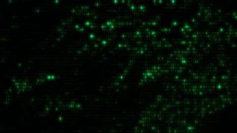 Abstract Green Computer Hex Code Algorithm Hud Design Template Banner Backg.. Foto stock