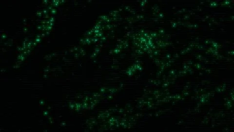 Abstract Green Computer Hex Code Algorithm Hud Design Template Banner Backg.. Stock Photos