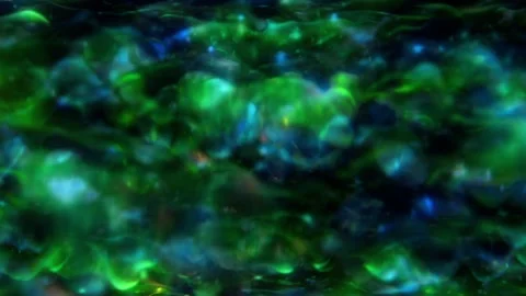 Abstract Green Cosmic Fluid Background With Soft Plasma Texture Stock Footage 332301175