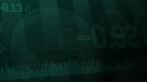Abstract green cryptocurrency market interface with glowing percentage grow.. Stock Footage 327755841