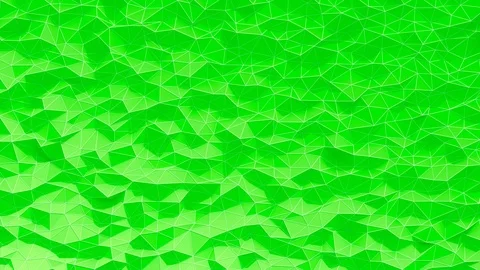Abstract green crystallized polygonal background. Wave motion on polygonal Stockbeeldmateriaal 90783147