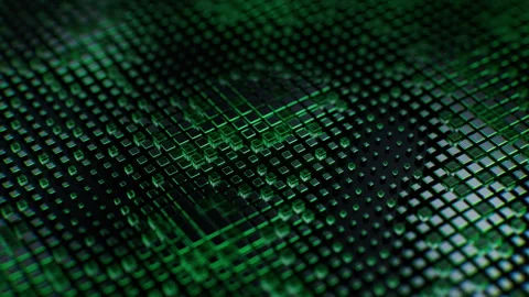 Abstract green cube board background, 3d rendering. Stock Footage 336826490