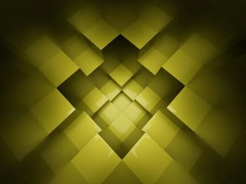 Abstract green cubes concept rendered Stock Illustration