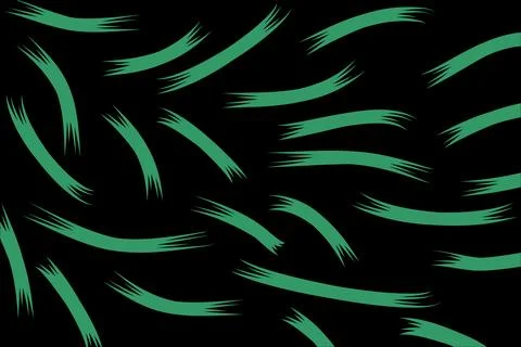 Abstract Green Curved Lines Pattern Background, Dynamic Flow on Black Stockillustratie