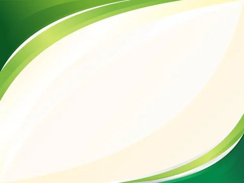 Abstract green curved wave background frame for presentation slide and cert.. Stock Illustration
