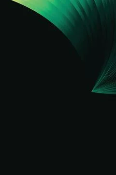 Abstract green curved wave element over dark background for environmental b.. Stock-Illustration