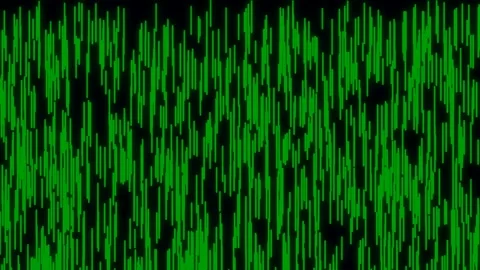 Abstract green data streams flowing across black background for tech visual.. Stock Footage 336168641