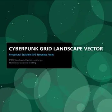 Abstract green digital background illustration with glowing circles and geo.. Stock Illustration