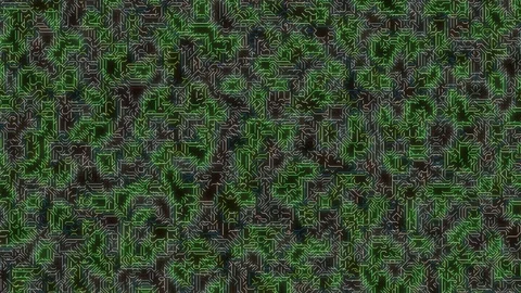 Abstract Green Digital Circuit Board Technology Animation Stock Footage 330211191