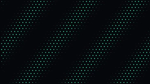 Abstract green digital dot grid pattern on black background Stock Footage 335938410