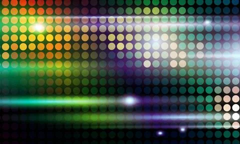 Abstract green digital dot grid background with light flares. soft light. Stock Illustration