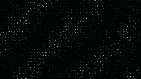 Abstract green digital dot matrix wave on black background Stock Footage 336636738