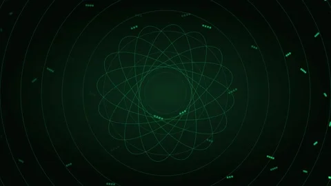 Abstract green digital geometric animation loop 4K 스톡 동영상 345548462