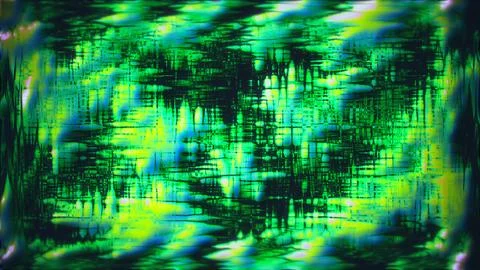 Abstract green digital glitch texture dark glowing matrix background Illustrazione stock