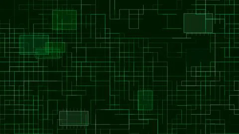 Abstract Green Digital Grid Background Ilustración de archivo
