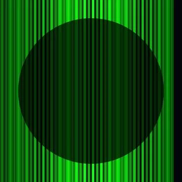 Abstract Green Digital Grid with Dark Circle Stock Illustration