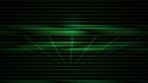 Abstract Green Digital Grid Lines Futuristic Technology Background. Stock Footage 334483215
