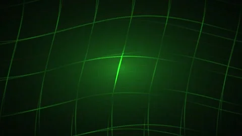 Abstract Green Digital Grid Motion Background with Glowing Light Effects. Stock Footage 341794799