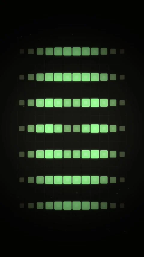 Abstract Green Digital Grid Pattern with Particles on Dark Background Stock Footage 347074223
