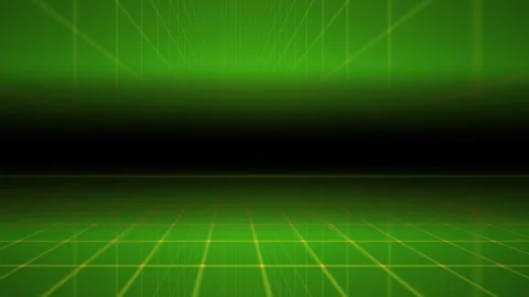 Abstract Green Digital Grid Perspective Background Animation. Stock Footage 334483484