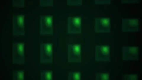 Abstract green digital LED light matrix grid panel technology background loop Stock Footage 346342570