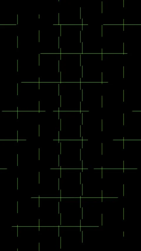 Abstract green digital lines connecting on a black background creating a data Stock Footage 345491634
