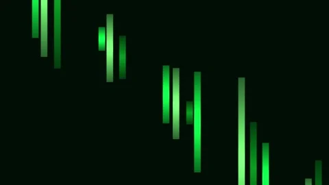 Abstract green digital lines dancing rhythmically in dark space with subtle.. Stock Footage 340941467