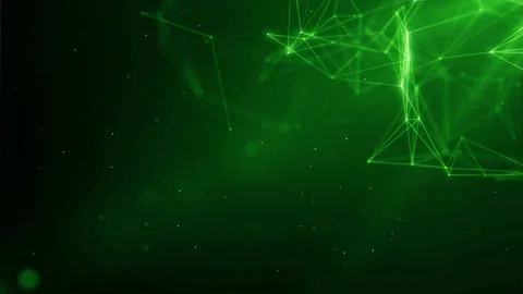 Abstract green digital network plexus technology background motion graphics Stock Footage 327625248