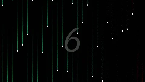 Abstract green digital number nine particle effect for futuristic data back.. Stock Footage 342093782