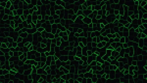 Abstract green digital pattern with black horizontal bar for text overlay Video stock 341375681