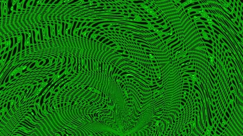 Abstract Green Digital Pattern with Curved Lines and Dots for Graphic Design Stock Footage 345420277